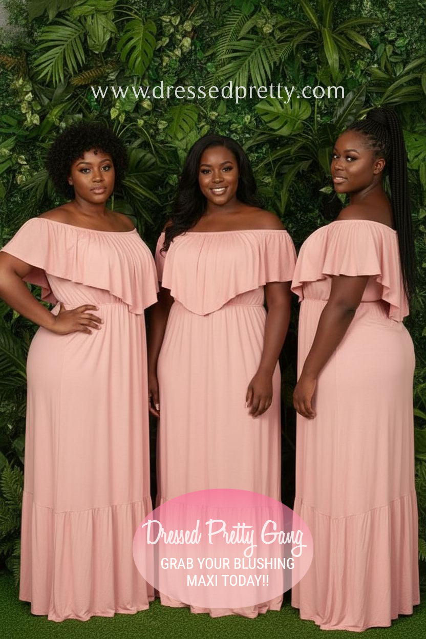 BLUSHING MAXI DRESS