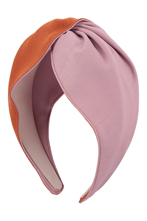 TWISTED FABRIC ORANGE/PINK HEADBAND