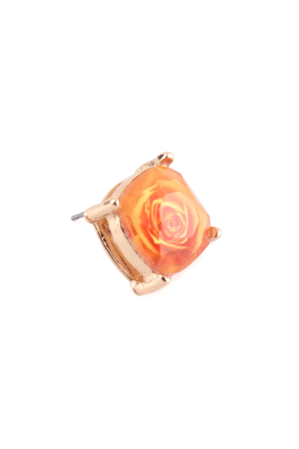 DESIGNER ROSE EPOXY STUD EARRING