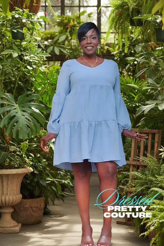 BABY BLUE LAYERED DRESS