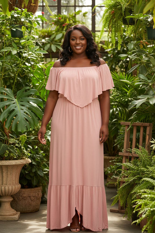 BLUSHING MAXI DRESS