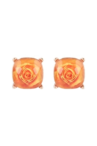 DESIGNER ROSE EPOXY STUD EARRING