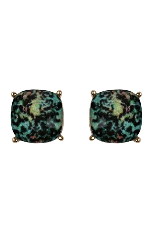 MARBLE CAT EYE POST EARRING